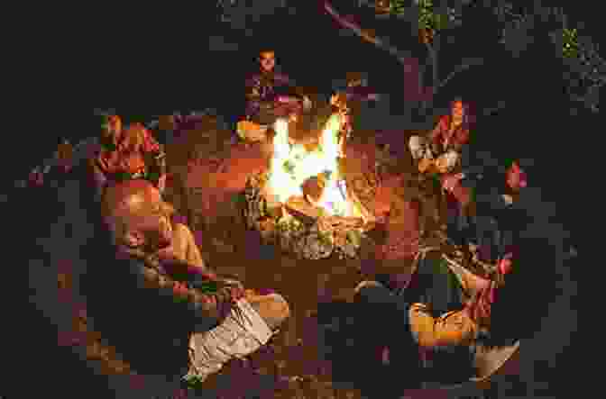 A Group Of People Gathered Around A Campfire, Telling Stories Amazing Tales From The Cleveland Indians Dugout: A Collection Of The Greatest Tribe Stories Ever Told (Tales From The Team)