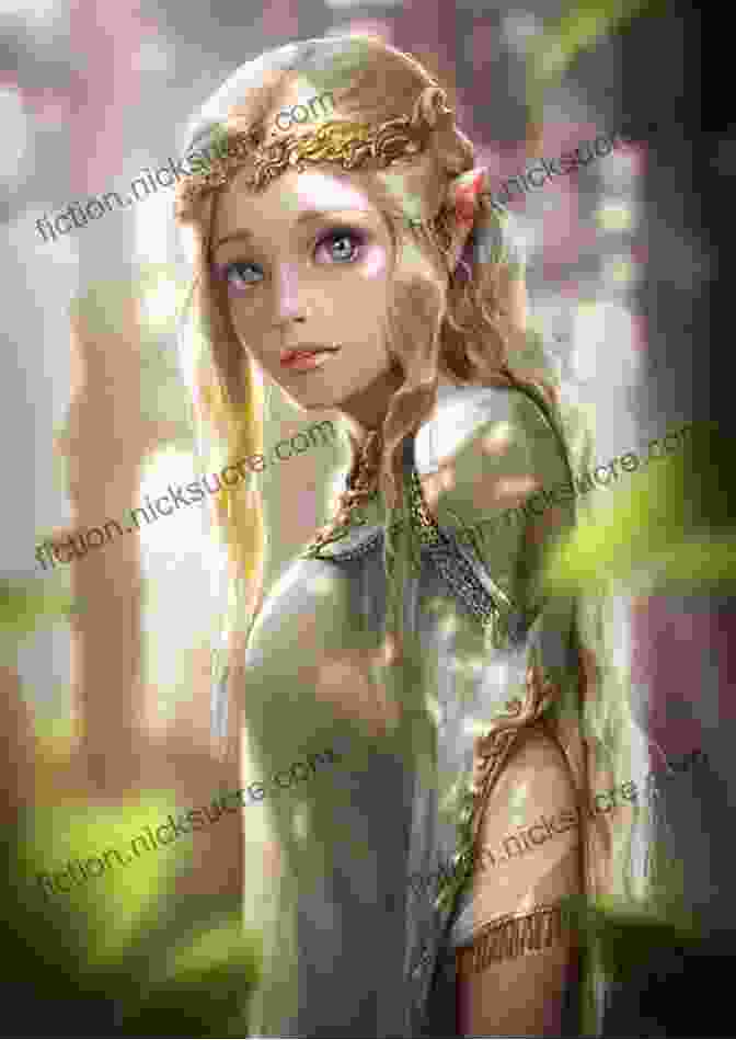 Graceful Elven Lady Amidst A Forest Glade, Her Flowing Hair Shimmering With Ethereal Light Secret Commonwealth Of Elves Fauns And Fairies